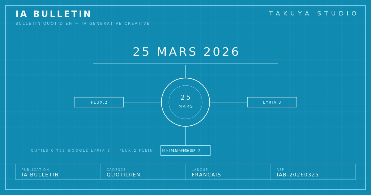 Blueprint IA Bulletin — 25 mars 2026