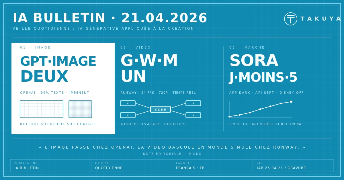 Blueprint IA Bulletin — 21 avril 2026
