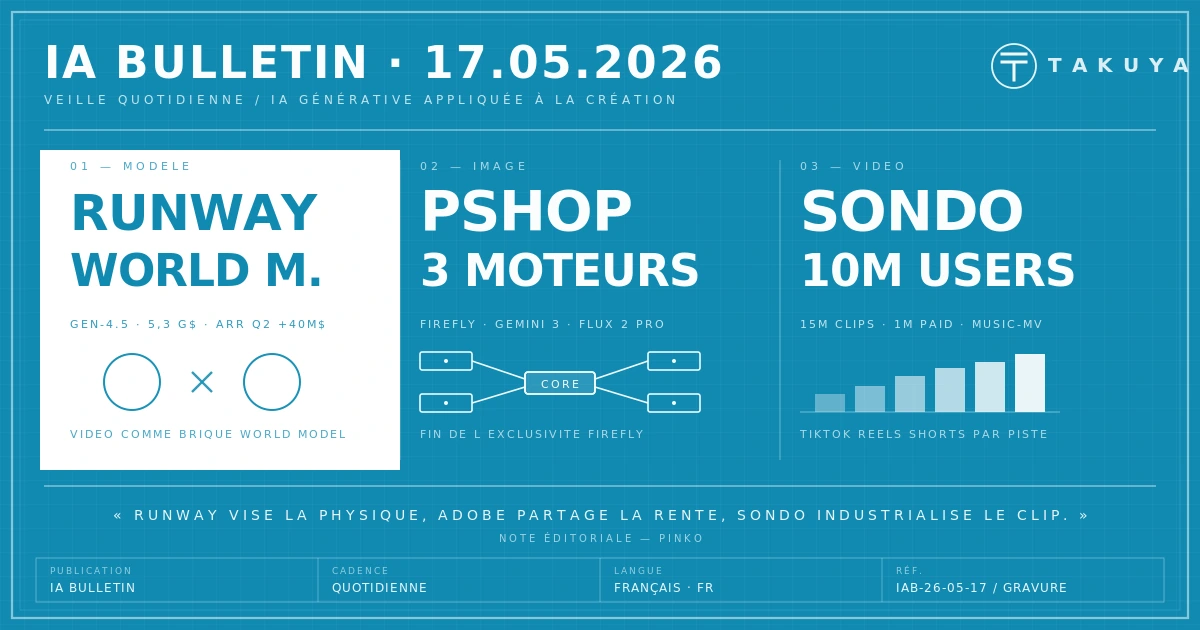 Blueprint IA Bulletin &mdash; 17 mai 2026