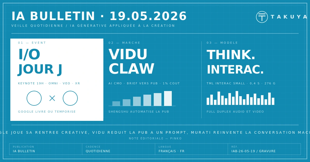 Blueprint IA Bulletin &mdash; 19 mai 2026